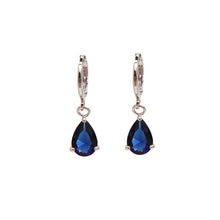 Load image into Gallery viewer, Long Silver Drop Dangle Earrings