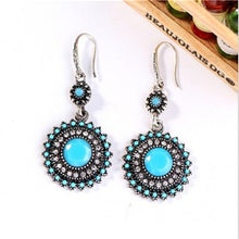 Load image into Gallery viewer, Silver Multicolor Enamel Beads Statement Big Drop Earrings