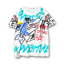 Load image into Gallery viewer, Cartoon Shark Rocket Casual Tshirt
